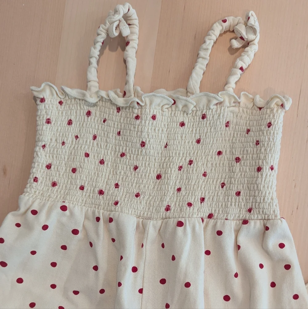 konges slojd Jumpsuit Baby Polkadot Scandinavian Cream Red 12M 18M - Picture 3 of 10